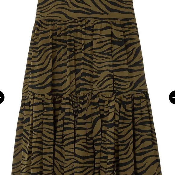 VERONICA BEARDSerence Tiered Zebra-Print Silk-Chiffon Maxi Skirt - Picture 2 of 4